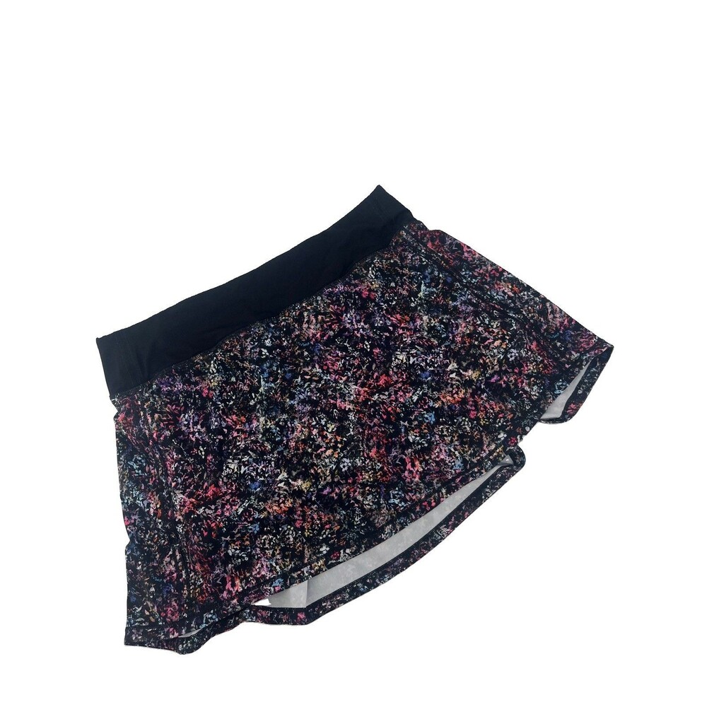 LULULEMON Pace Rival Mid-rise Skirt *Long Floral Spray Multi Women’s Size 8